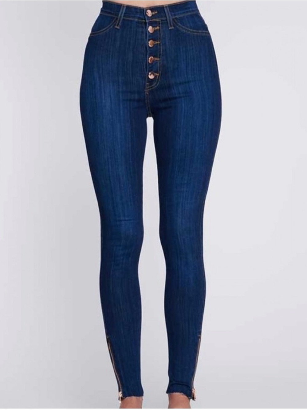 NEW WOT Hot Miami Styles Dark Denim Button Up Jeans